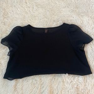 Valija Black Crop top Transparency